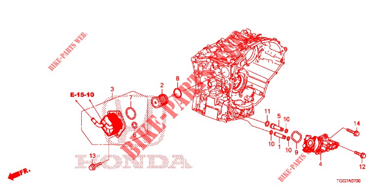 CVTF HEIZER UND ÖLPUMPE (1,0 L) für Honda CIVIC 1.0 ENTRY 5 Türen vollautomatische 2018