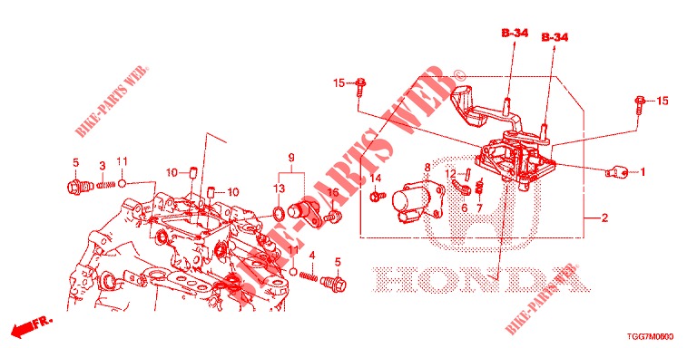 SCHALTHEBEL(MT)  für Honda CIVIC 1.0 MID 5 Türen 6 gang-Schaltgetriebe 2018