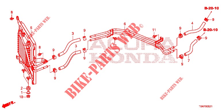 ATF KUEHLER (DIFFERENTIEL AV.) für Honda NSX 3.5 FIF 2 Türen DCT 2019