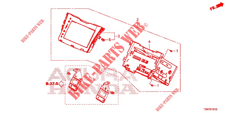 AUDIO EINHEIT MIT DISPLAY für Honda NSX 3.5 FIF 2 Türen DCT 2019