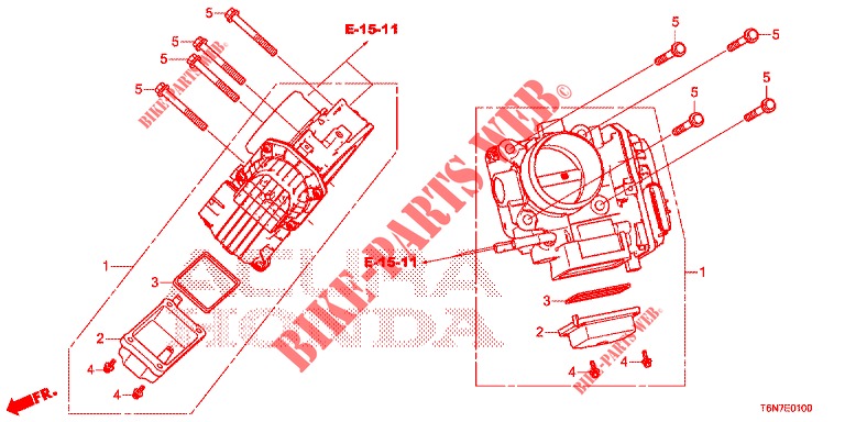 DROSSELKLAPPENGEHAEUSE('84,'85)  für Honda NSX 3.5 FIF 2 Türen DCT 2019