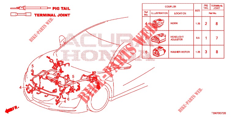 ELEKTR. STECKVERBINDER (AVANT) für Honda NSX 3.5 FIF 2 Türen DCT 2019