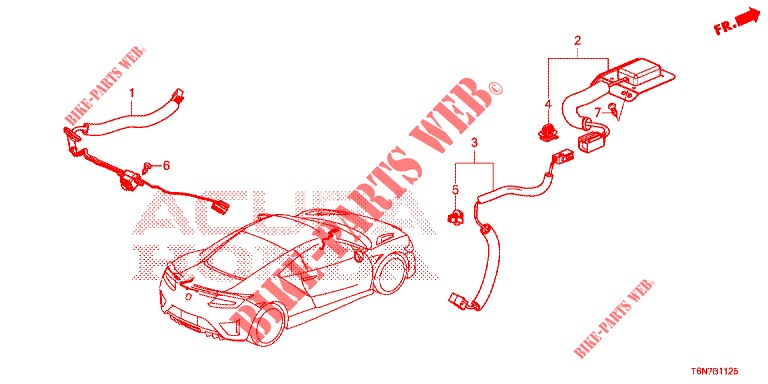 GPS/KAMERA ANTENNE RÜCKANSICHT für Honda NSX 3.5 FIF 2 Türen DCT 2019