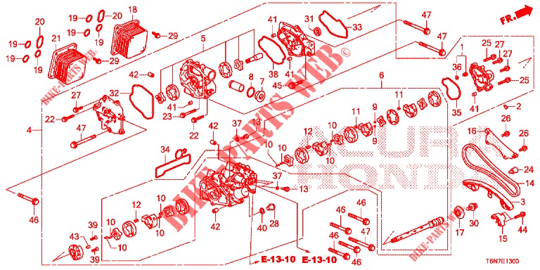 ÖLPUMPE / ÖLKÜHLER für Honda NSX 3.5 FIF 2 Türen DCT 2019