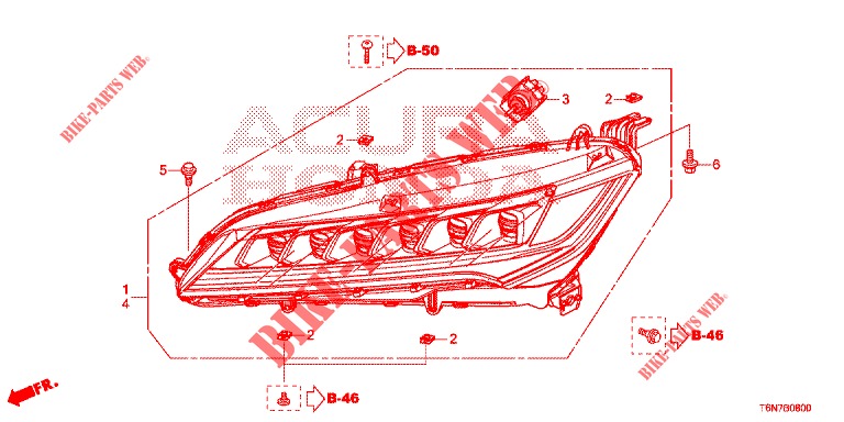 SCHEINWERFER  für Honda NSX 3.5 FIF 2 Türen DCT 2019