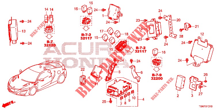 STEUERGERAT (CABINE) (1) (LH) für Honda NSX 3.5 FIF 2 Türen DCT 2019