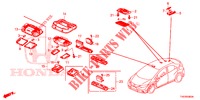 INNENLEUCHTE  für Honda CIVIC 1.8 EXECUTIVE TUNER LESS 5 Türen 5 gang automatikgetriebe 2013