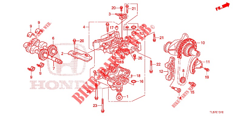 AUSGLEICHSWELLE (2.0L) für Honda ACCORD TOURER 2.0 S 5 Türen 6 gang-Schaltgetriebe 2015