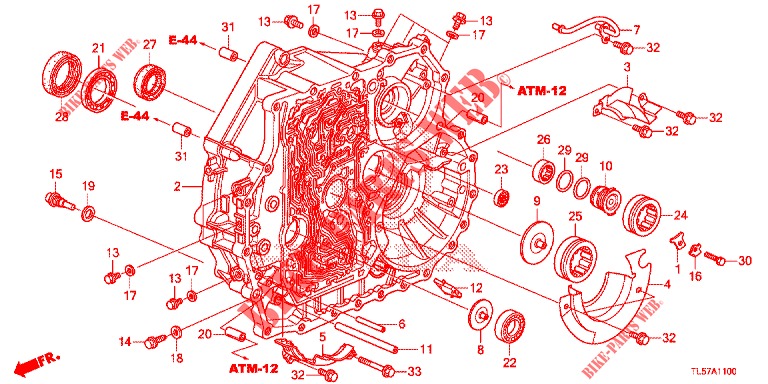 DREHMOMENTWANDLERGEHAEUSE (DIESEL) für Honda ACCORD TOURER 2.0 S 5 Türen 6 gang-Schaltgetriebe 2015