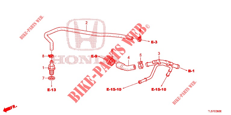 ENTLUEFTUNGSROHR (2.0L) für Honda ACCORD TOURER 2.0 S 5 Türen 6 gang-Schaltgetriebe 2015