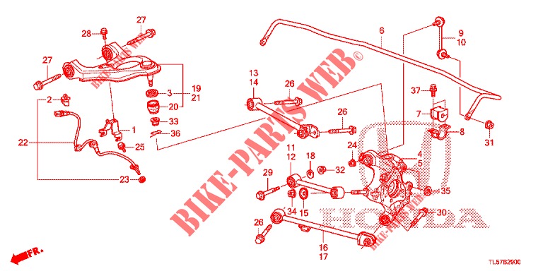 GELENK, HINTEN  für Honda ACCORD TOURER 2.0 S 5 Türen 6 gang-Schaltgetriebe 2015