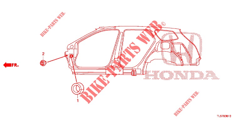GUMMITUELLE (LATERAL) für Honda ACCORD TOURER 2.0 S 5 Türen 6 gang-Schaltgetriebe 2015