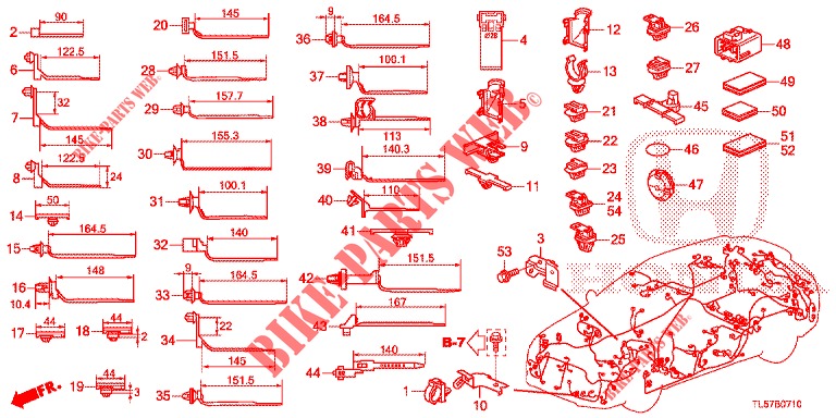 KABELBAUMBAND/BUEGEL (LH) für Honda ACCORD TOURER 2.0 S 5 Türen 6 gang-Schaltgetriebe 2015