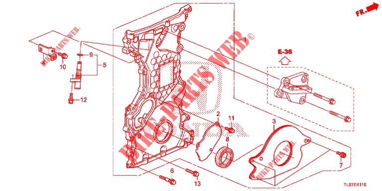 KETTENGEHAEUSE (DIESEL) für Honda ACCORD TOURER 2.0 S 5 Türen 6 gang-Schaltgetriebe 2015