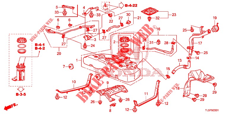 KRAFTSTOFFTANK (DIESEL) für Honda ACCORD TOURER 2.0 S 5 Türen 6 gang-Schaltgetriebe 2015