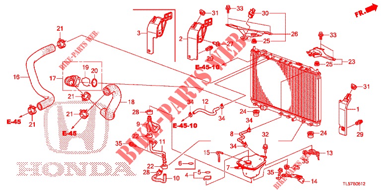 KUEHLERSCHLAUCH/RESERVETANK (DIESEL) für Honda ACCORD TOURER 2.0 S 5 Türen 6 gang-Schaltgetriebe 2015