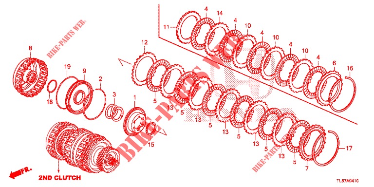 KUPPLUNG (2EME) für Honda ACCORD TOURER 2.0 S 5 Türen 6 gang-Schaltgetriebe 2015