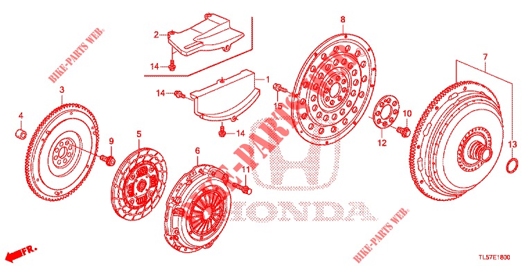 KUPPLUNG/DREHMOMENTWANDLER  für Honda ACCORD TOURER 2.0 S 5 Türen 6 gang-Schaltgetriebe 2015