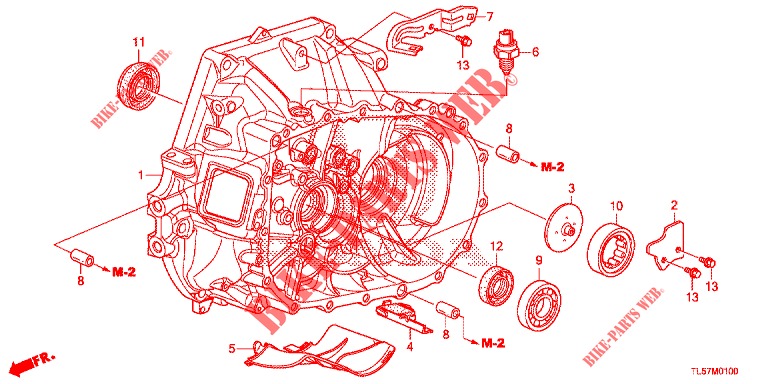KUPPLUNGSGEHAEUSE  für Honda ACCORD TOURER 2.0 S 5 Türen 6 gang-Schaltgetriebe 2015