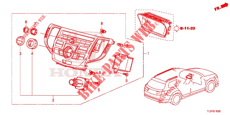 MITTLERES MODUL (NAVIGATION) für Honda ACCORD TOURER 2.0 S 5 Türen 6 gang-Schaltgetriebe 2015