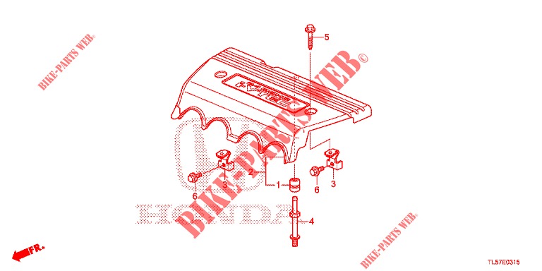 MOTORABDECKUNG (2.4L) für Honda ACCORD TOURER 2.0 S 5 Türen 6 gang-Schaltgetriebe 2015