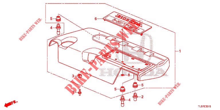 MOTORABDECKUNG (DIESEL) für Honda ACCORD TOURER 2.0 S 5 Türen 6 gang-Schaltgetriebe 2015
