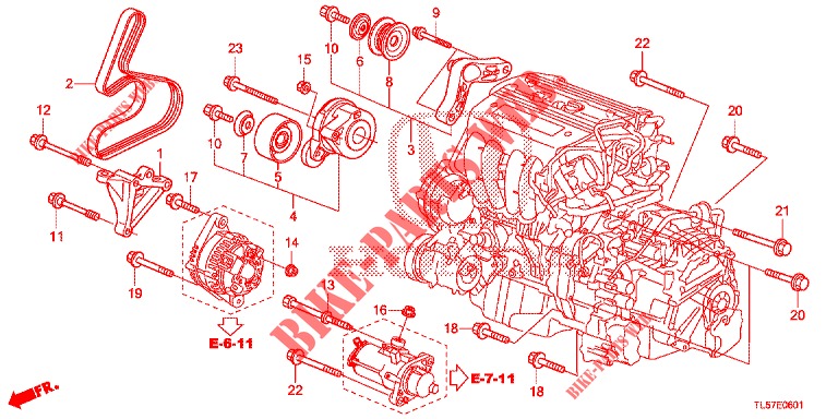 MOTORHALTERUNG (2.4L) für Honda ACCORD TOURER 2.0 S 5 Türen 6 gang-Schaltgetriebe 2015