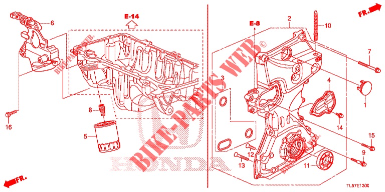 OELPUMPE (2.0L) für Honda ACCORD TOURER 2.0 S 5 Türen 6 gang-Schaltgetriebe 2015