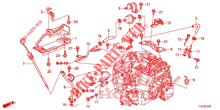 OELSTANDMESSER/ATF LEITUNG (1) für Honda ACCORD TOURER 2.0 S 5 Türen 6 gang-Schaltgetriebe 2015