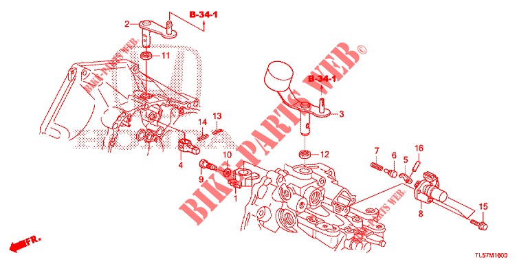 SCHALTARM/SCHALTHEBEL (DIESEL) für Honda ACCORD TOURER 2.0 S 5 Türen 6 gang-Schaltgetriebe 2015