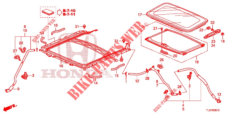 SCHIEBEDACH  für Honda ACCORD TOURER 2.0 S 5 Türen 6 gang-Schaltgetriebe 2015