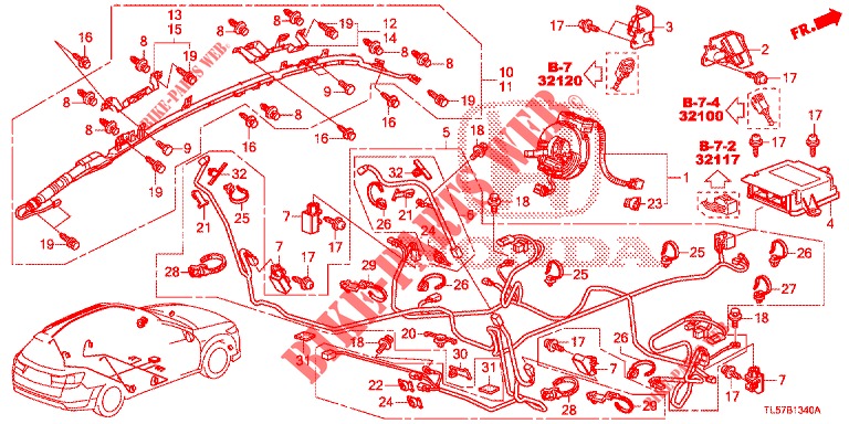 SRS EINHEIT (LH) für Honda ACCORD TOURER 2.0 S 5 Türen 6 gang-Schaltgetriebe 2015