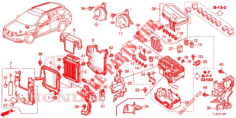STEUERGERAT (COMPARTIMENT MOTEUR) (1) (DIESEL) für Honda ACCORD TOURER 2.0 S 5 Türen 6 gang-Schaltgetriebe 2015