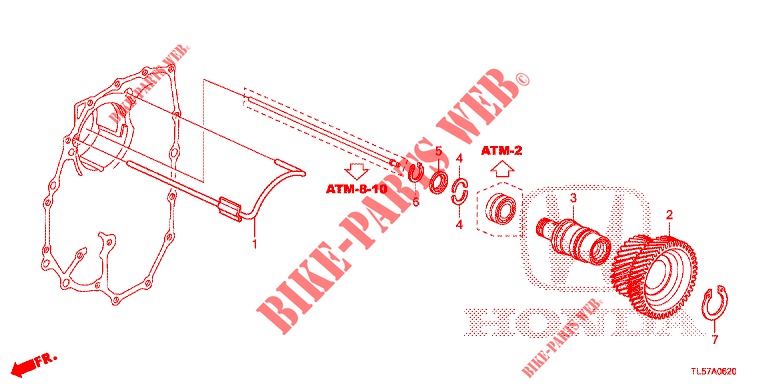 ZWISCHENWELLE  für Honda ACCORD TOURER 2.0 S 5 Türen 6 gang-Schaltgetriebe 2015