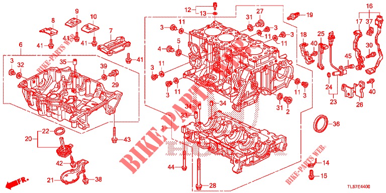 ZYLINDERBLOCK/OELWANNE (DIESEL) für Honda ACCORD TOURER 2.0 S 5 Türen 6 gang-Schaltgetriebe 2015
