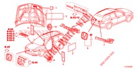 EMBLEME/WARNETIKETTEN  für Honda ACCORD TOURER 2.0 ELEGANCE 5 Türen 6 gang-Schaltgetriebe 2015