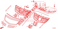 GRILL, VORNE/ZIERLEISTE  für Honda ACCORD TOURER 2.0 ELEGANCE 5 Türen 6 gang-Schaltgetriebe 2015