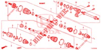 ANTRIEBSWELLE, VORNE/HALBWELLE (2.0L) für Honda ACCORD TOURER 2.0 ELEGANCE PACK 5 Türen 6 gang-Schaltgetriebe 2015