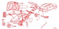 EMBLEME/WARNETIKETTEN  für Honda ACCORD TOURER 2.0 ELEGANCE PACK 5 Türen 6 gang-Schaltgetriebe 2015