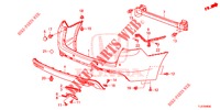 HINTERER STOSSFAENGER  für Honda ACCORD TOURER 2.0 ELEGANCE PACK 5 Türen 6 gang-Schaltgetriebe 2015