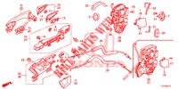 TUERSCHLOESSER, HINTEN/AEUSSERER GRIFF  für Honda ACCORD TOURER 2.0 EXECUTIVE 5 Türen 5 gang automatikgetriebe 2015