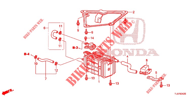 AKTIVKOHLEBEHAELTER  für Honda ACCORD TOURER 2.0 S 5 Türen 5 gang automatikgetriebe 2015