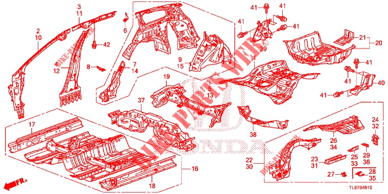 BODEN/INNENBLECHE  für Honda ACCORD TOURER 2.0 S 5 Türen 5 gang automatikgetriebe 2015