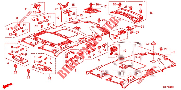 DACHVERKLEIDUNG  für Honda ACCORD TOURER 2.0 S 5 Türen 5 gang automatikgetriebe 2015