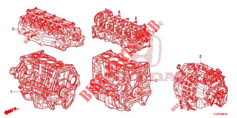 DICHTUNG SATZ/MOTOREINHEIT/GETRIEBE KOMPL.  für Honda ACCORD TOURER 2.0 S 5 Türen 5 gang automatikgetriebe 2015
