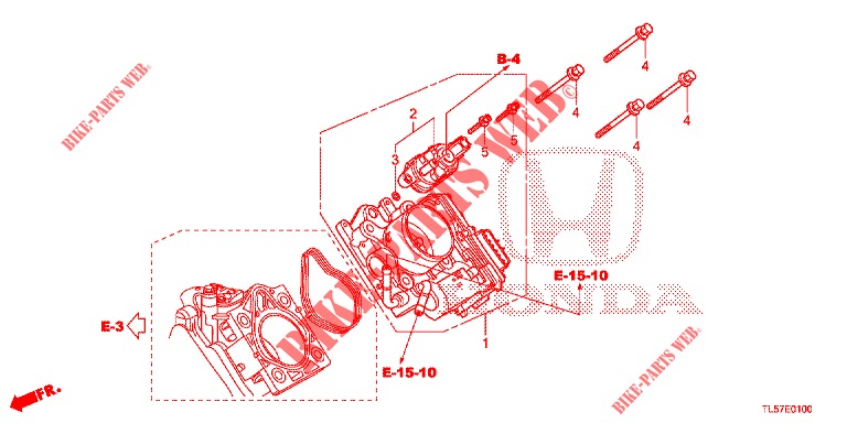 DROSSELKLAPPENGEHAEUSE (2.0L) für Honda ACCORD TOURER 2.0 S 5 Türen 5 gang automatikgetriebe 2015