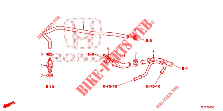 ENTLUEFTUNGSROHR (2.0L) für Honda ACCORD TOURER 2.0 S 5 Türen 5 gang automatikgetriebe 2015