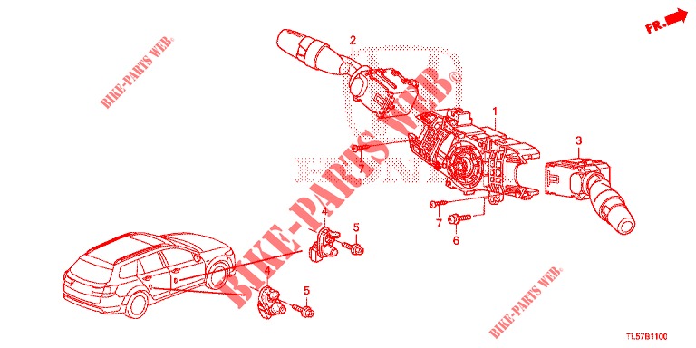 KOMBISCHALTER  für Honda ACCORD TOURER 2.0 S 5 Türen 5 gang automatikgetriebe 2015
