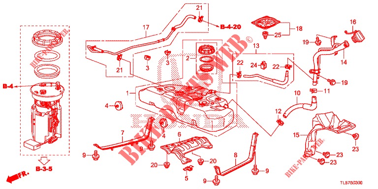 KRAFTSTOFFTANK  für Honda ACCORD TOURER 2.0 S 5 Türen 5 gang automatikgetriebe 2015