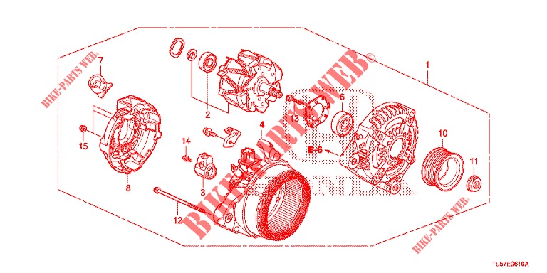 LICHTMASCHINE (DENSO) (2.0L) für Honda ACCORD TOURER 2.0 S 5 Türen 5 gang automatikgetriebe 2015
